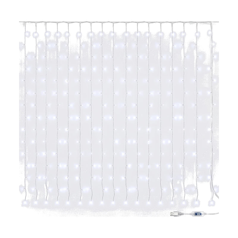 10 ft LED Curtain String Lights with Remote Control and USB Power